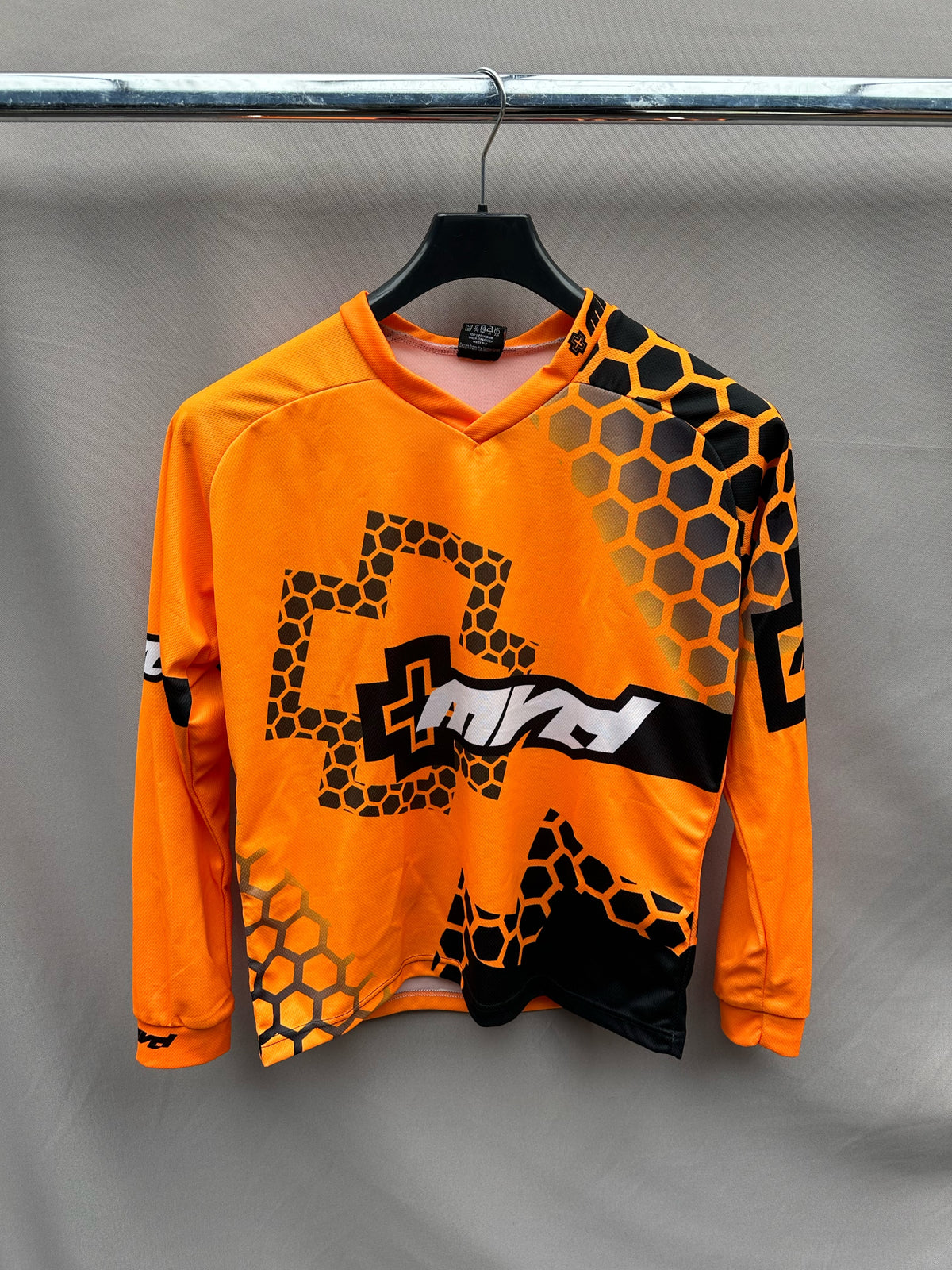 Neon Orange & Black Honeycomb Jersey
