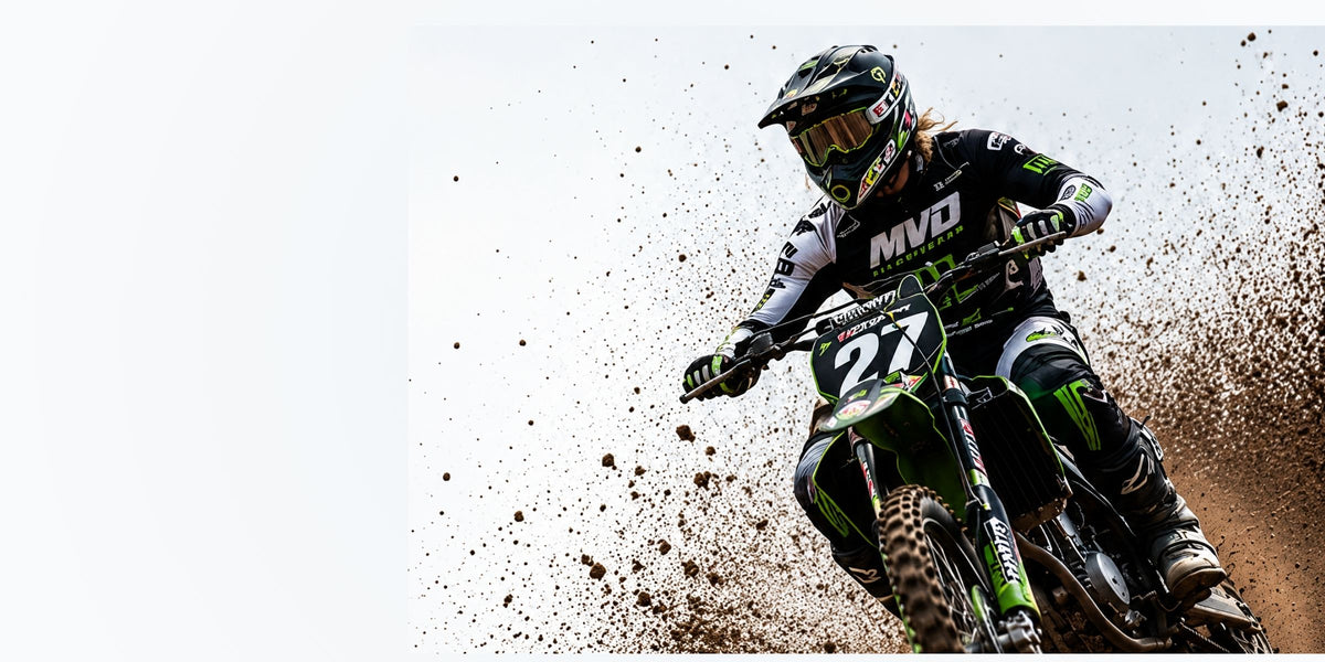 MVD Racewear rider in custom gear